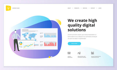 網(wǎng)頁設(shè)計(jì)模板集。現(xiàn)代矢量插畫概念為網(wǎng)站和移動(dòng)網(wǎng)站開發(fā), Seo, 移動(dòng)應(yīng)用, 業(yè)務(wù)解決方案。易于編輯和自定義