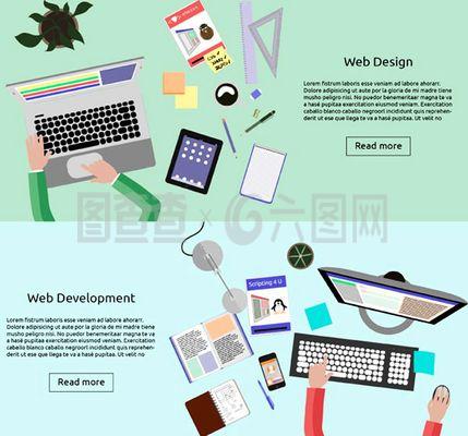 網(wǎng)頁設(shè)計(jì)開發(fā)banner矢量素材下載